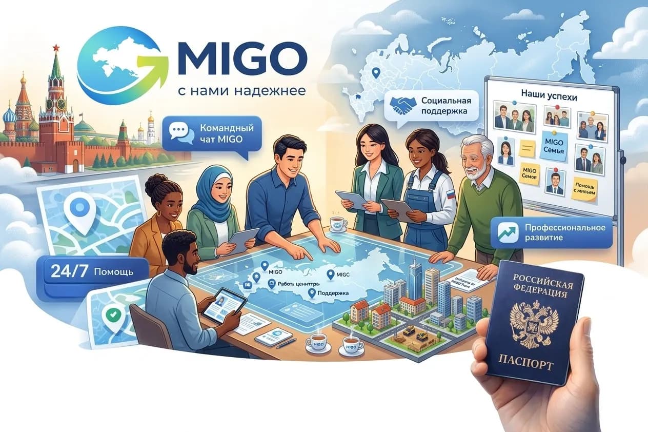 MIGO Команда с работниками-мигрантами